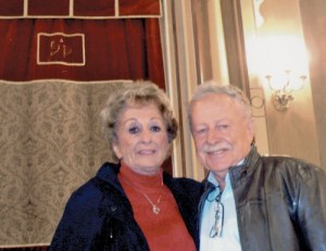  Miryam Salter and her brother, Gideon Jokl, stand in front of the aron kodesh in the restored synagogue. 